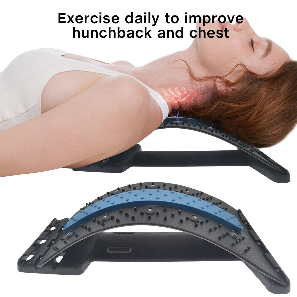 Magnetic Therapy Back Stretcher Neck and Back Massager Magic Massage Stretcher Lumbar Cervical Support Pain Relief Spine Device